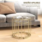 Set-de-2-mesas-auxiliares-Viena-Homcom-dorado