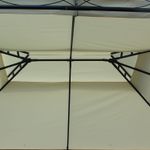 Cenador-Grecia-Outsunny-techo-doble---cortinas-crema-280x400x300-cm-