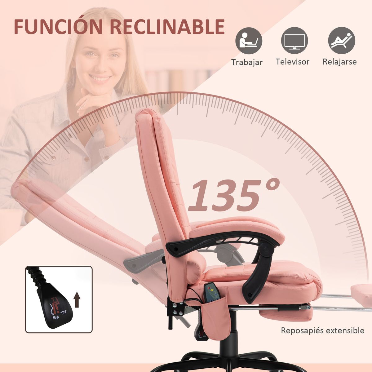 Silla-de-oficina-Lady-Vinsetto-7-puntos-de-masaje---reposapies---mando-rosa-111-121x67x67-cm