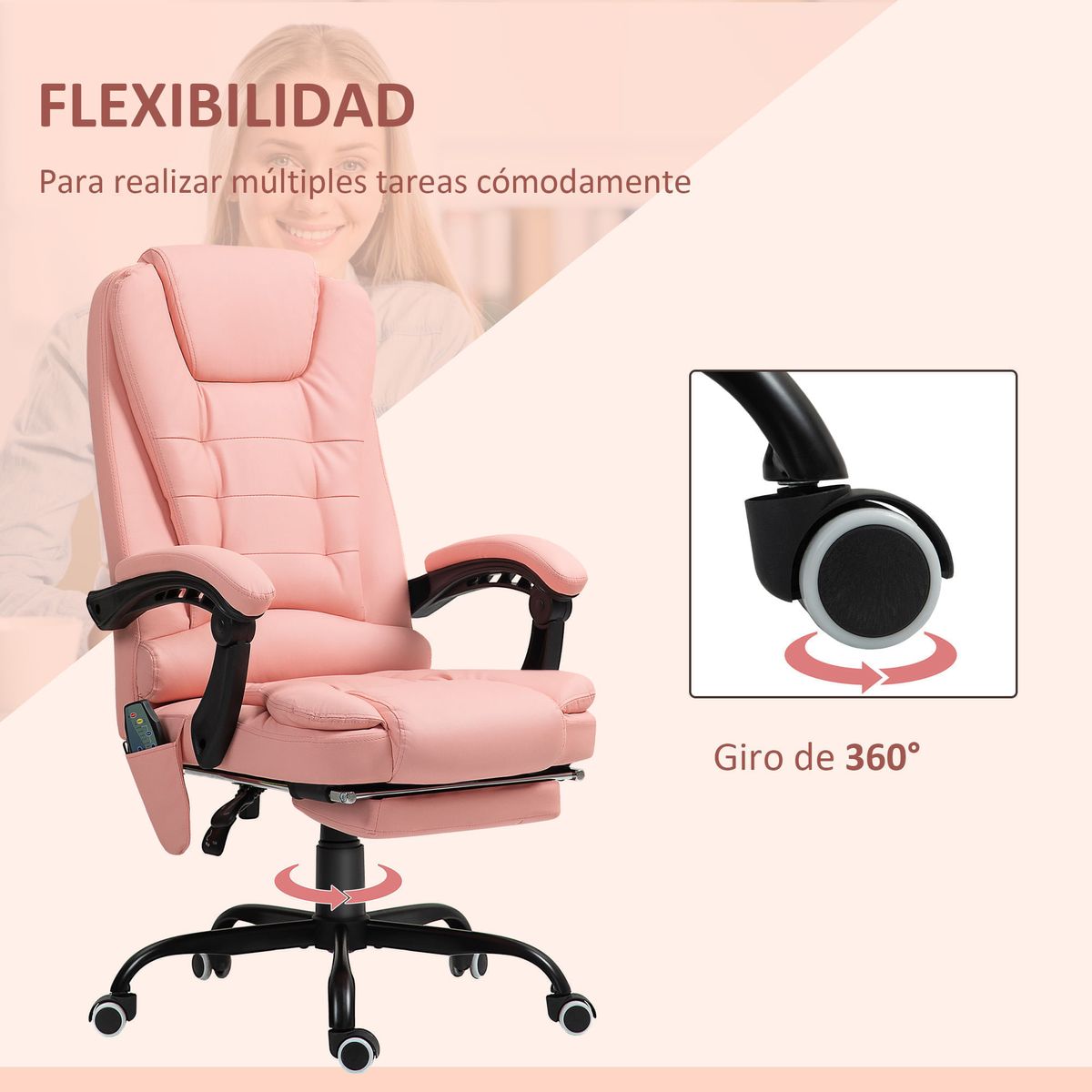 Silla-de-oficina-Lady-Vinsetto-7-puntos-de-masaje---reposapies---mando-rosa-111-121x67x67-cm