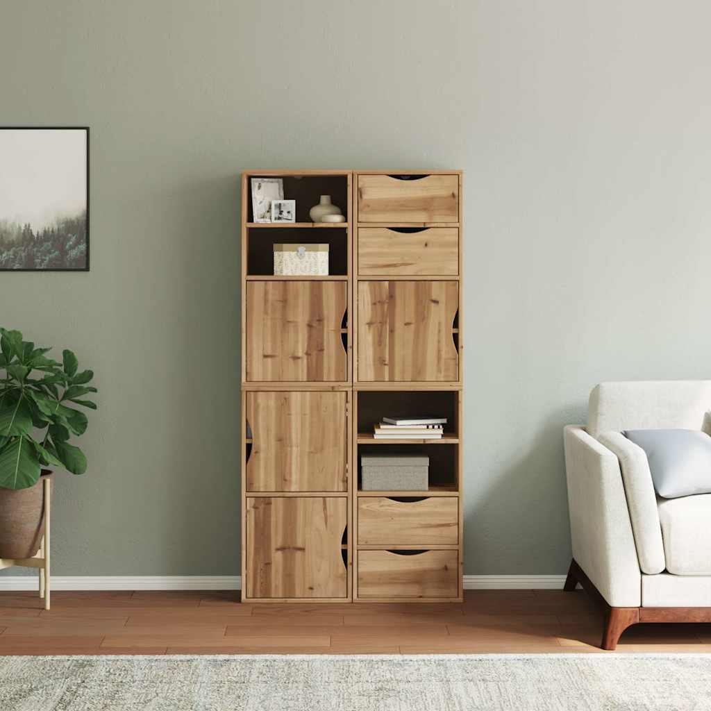 Estanteria-Ficus-4-armarios---estantes---4-cajones-natural-79x40x24-cm-ambientada-frontal