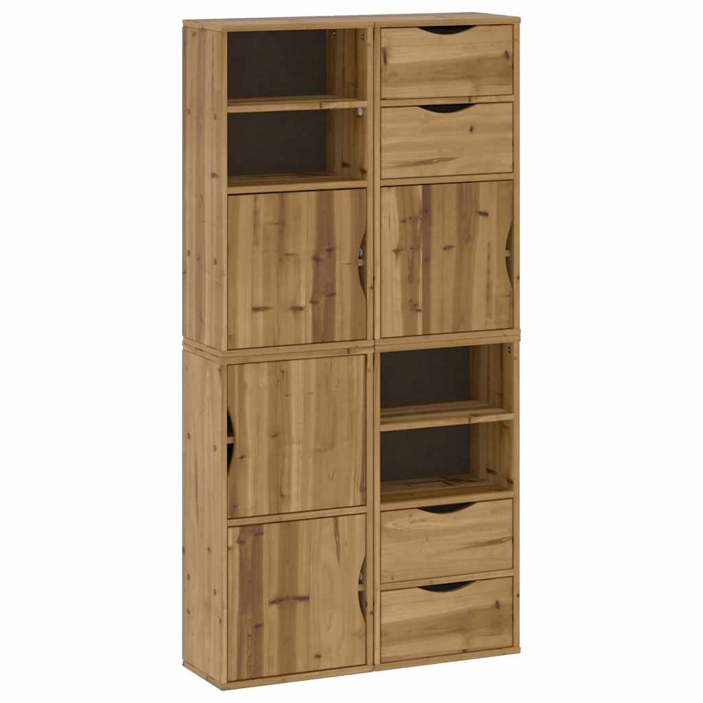 Estanteria-Ficus-4-armarios---estantes---4-cajones-natural-79x40x24-cm-lateral
