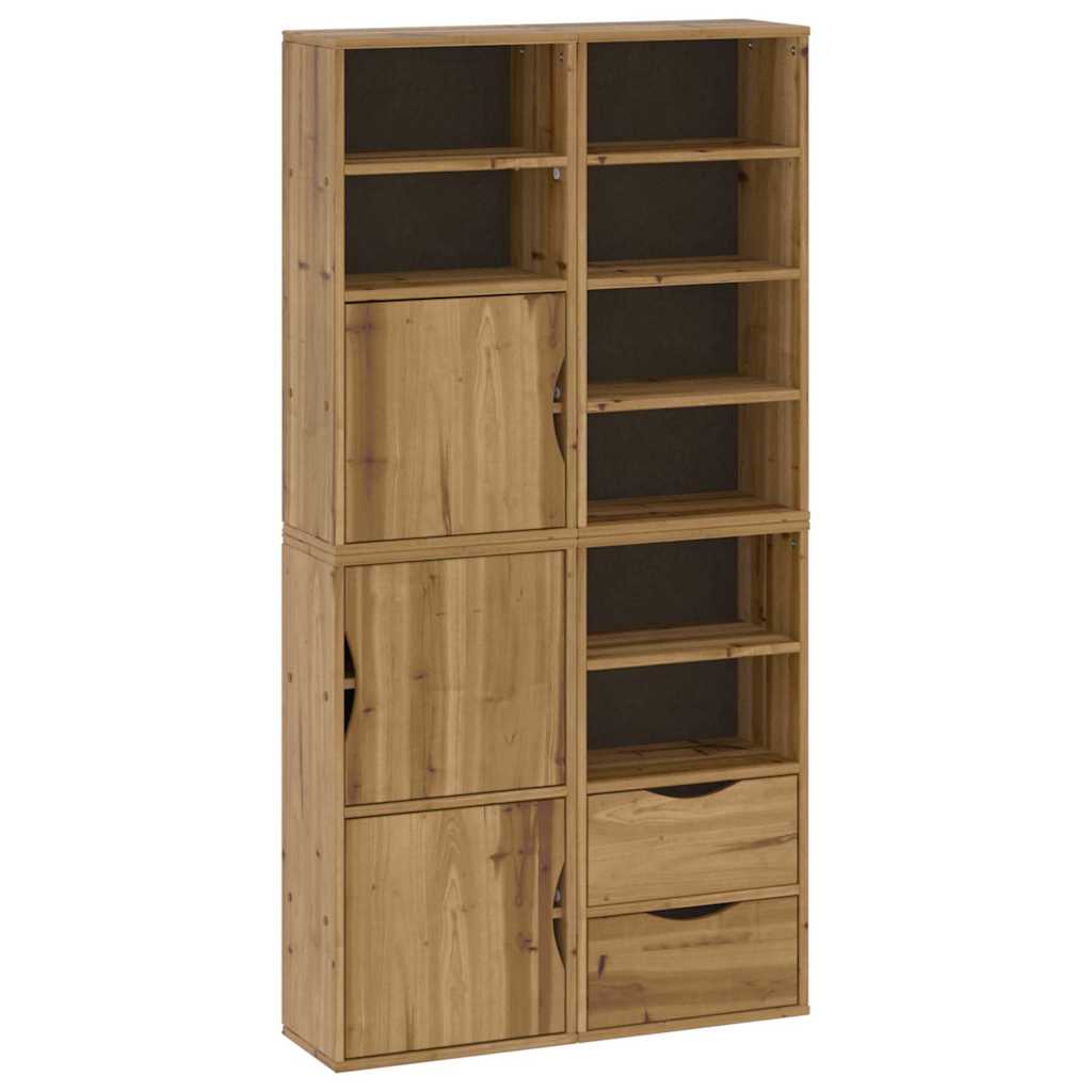 Estanteria-modular-Mature-4-armarios---estantes---2-cajones-natural-79x40x24-cm