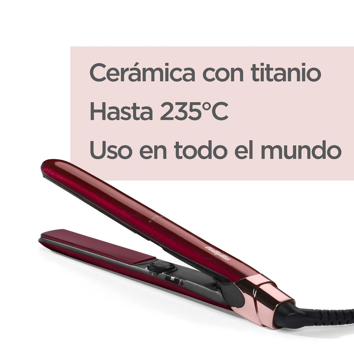 Plancha-de-pelo-BaByliss-Inspired-ST212PE-45W-13-temperaturas-rojo-suela-de-ceramica