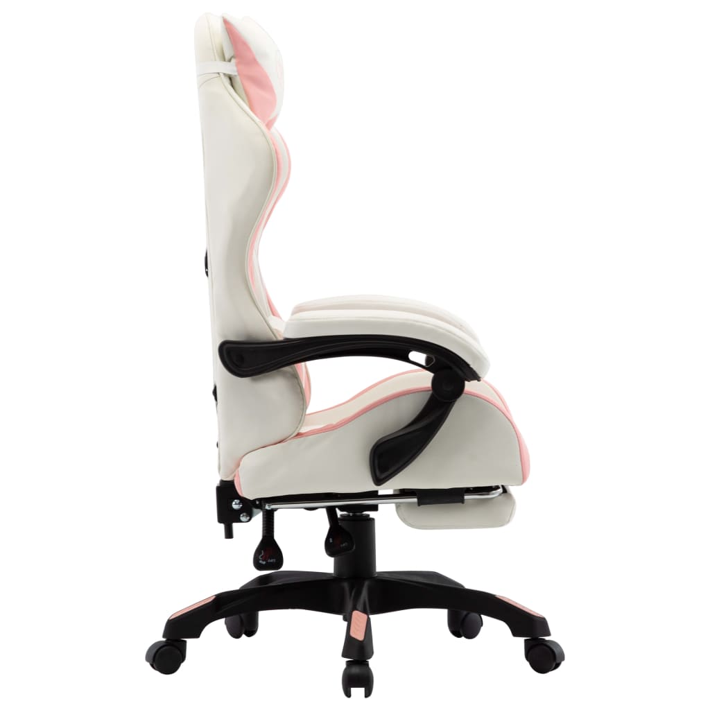 Silla-de-oficina-Marsella-altura-regulable---reclinable-rosa-blanco-1115-119x64x65-cm