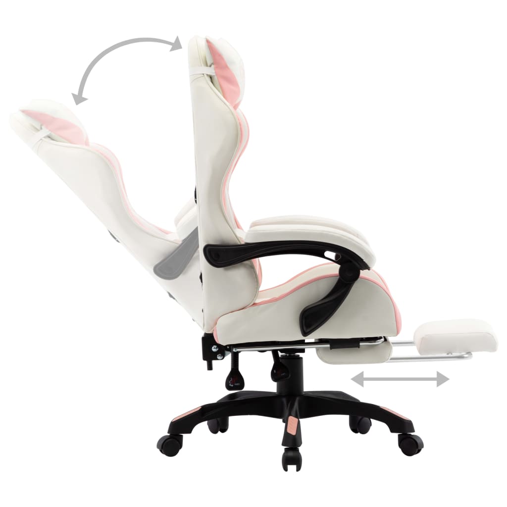 Silla-de-oficina-Marsella-altura-regulable---reclinable-rosa-blanco-1115-119x64x65-cm