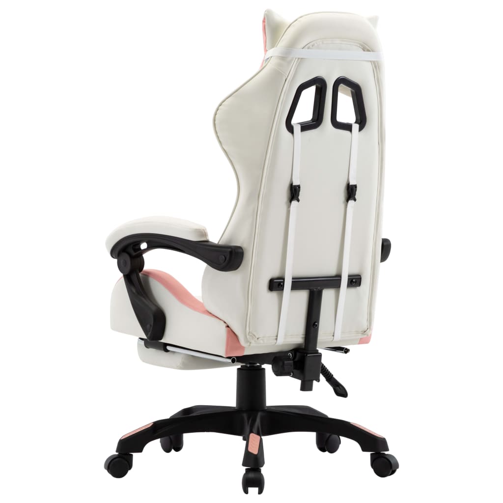 Silla-de-oficina-Marsella-altura-regulable---reclinable-rosa-blanco-1115-119x64x65-cm