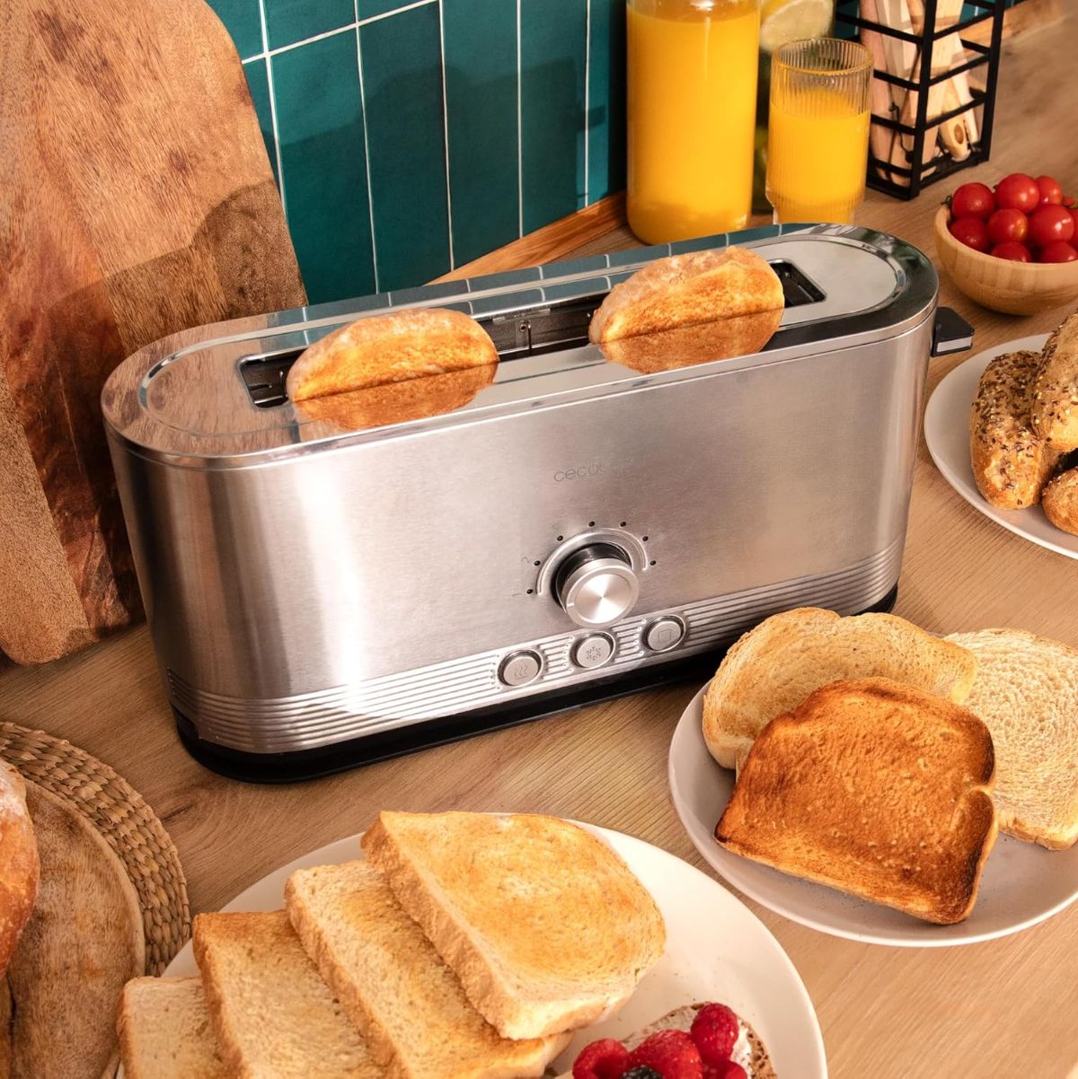 Tostador-Cecotec-Shine-Toast-Extra-1050W-ranura-larga-7-niveles-inox-ranura-ancha