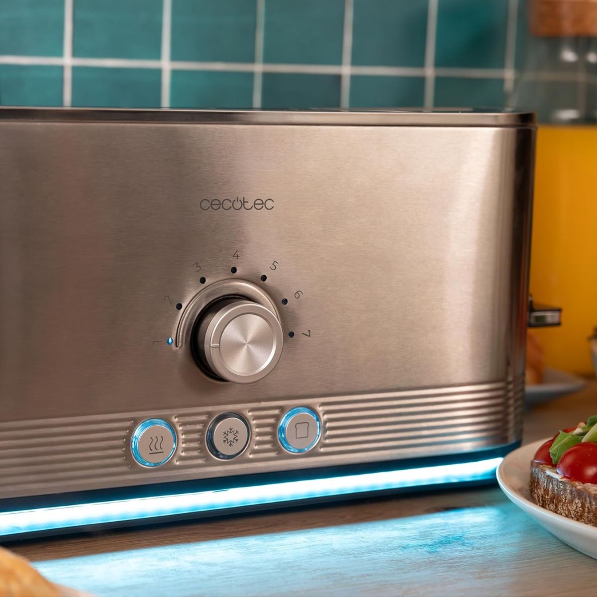 Tostador-Cecotec-Shine-Toast-Extra-1050W-ranura-larga-7-niveles-inox-luz-indicadora-de-funcionamiento