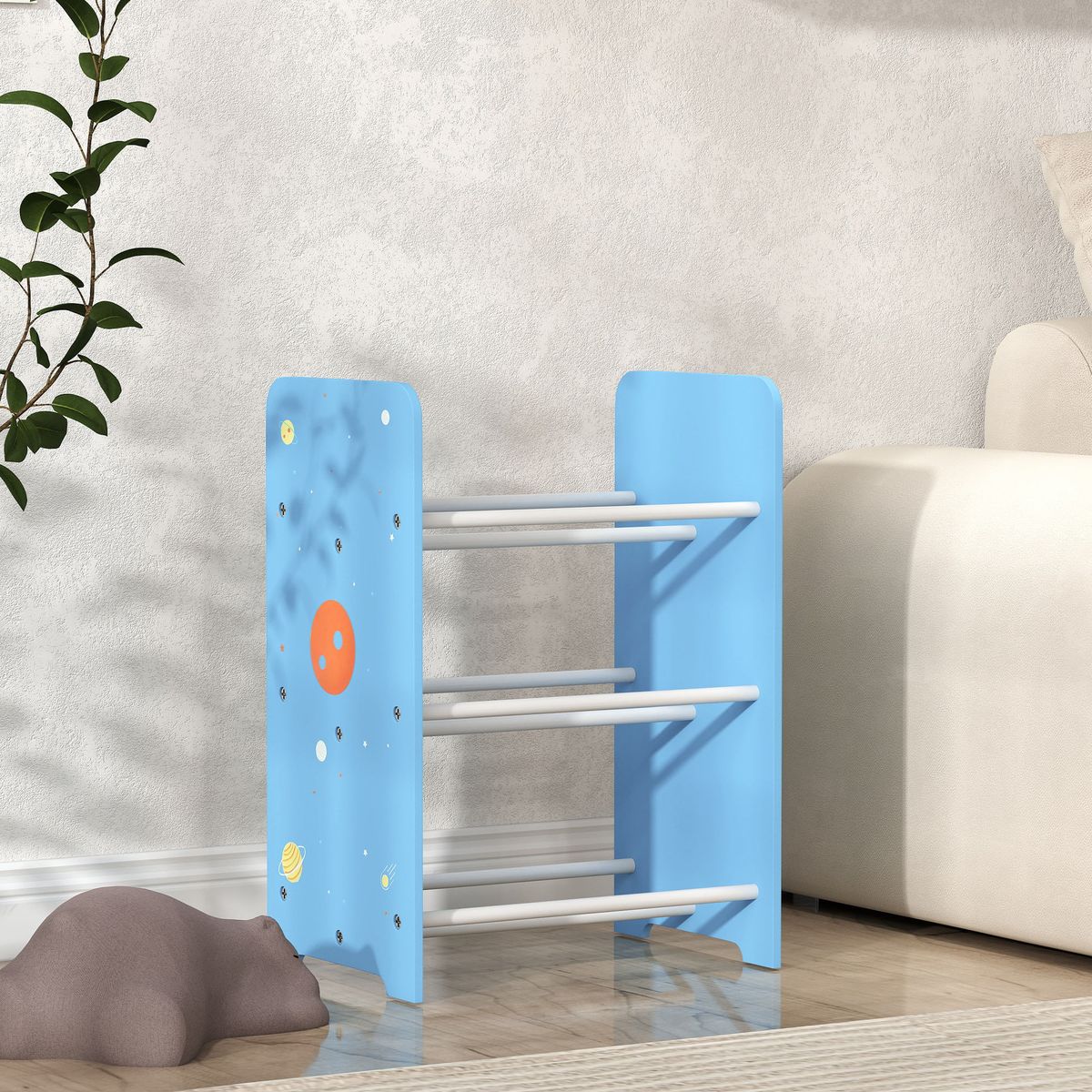 Estanteria-infantil-Yoyo-Aiyaplay-6-cajas--3A-azul-60x43x30-cm-ambientada