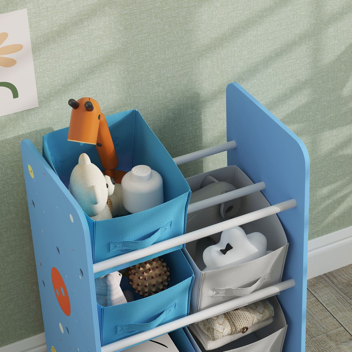 Estanteria-infantil-Yoyo-Aiyaplay-6-cajas--3A-azul-60x43x30-cm-detalle