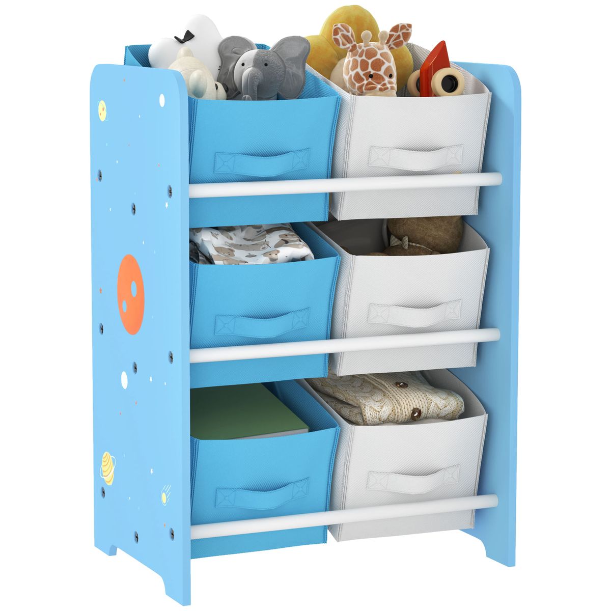 Estanteria-infantil-Yoyo-Aiyaplay-6-cajas--3A-azul-60x43x30-cm-fondo-blanco