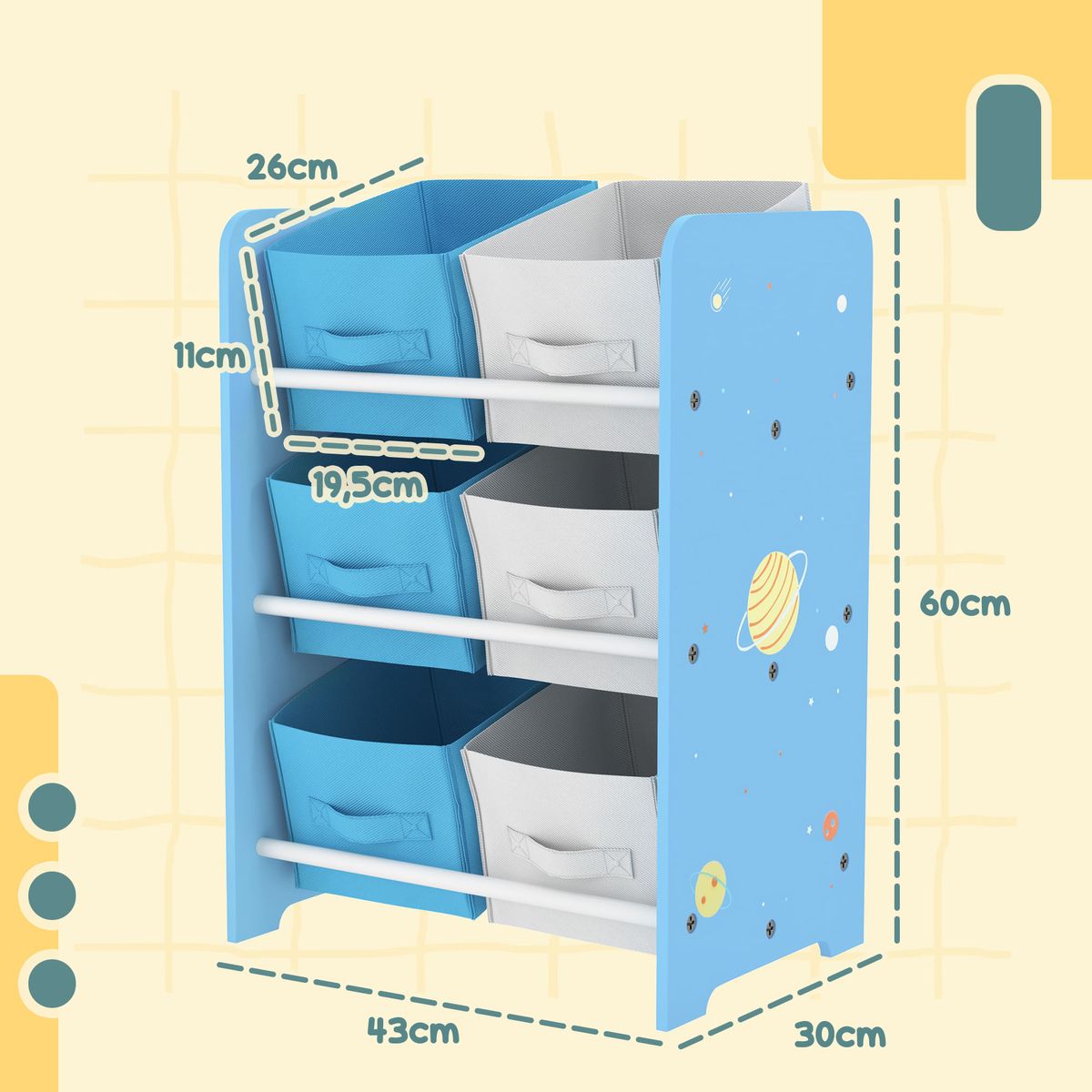 Estanteria-infantil-Yoyo-Aiyaplay-6-cajas--3A-azul-60x43x30-cm-medidas