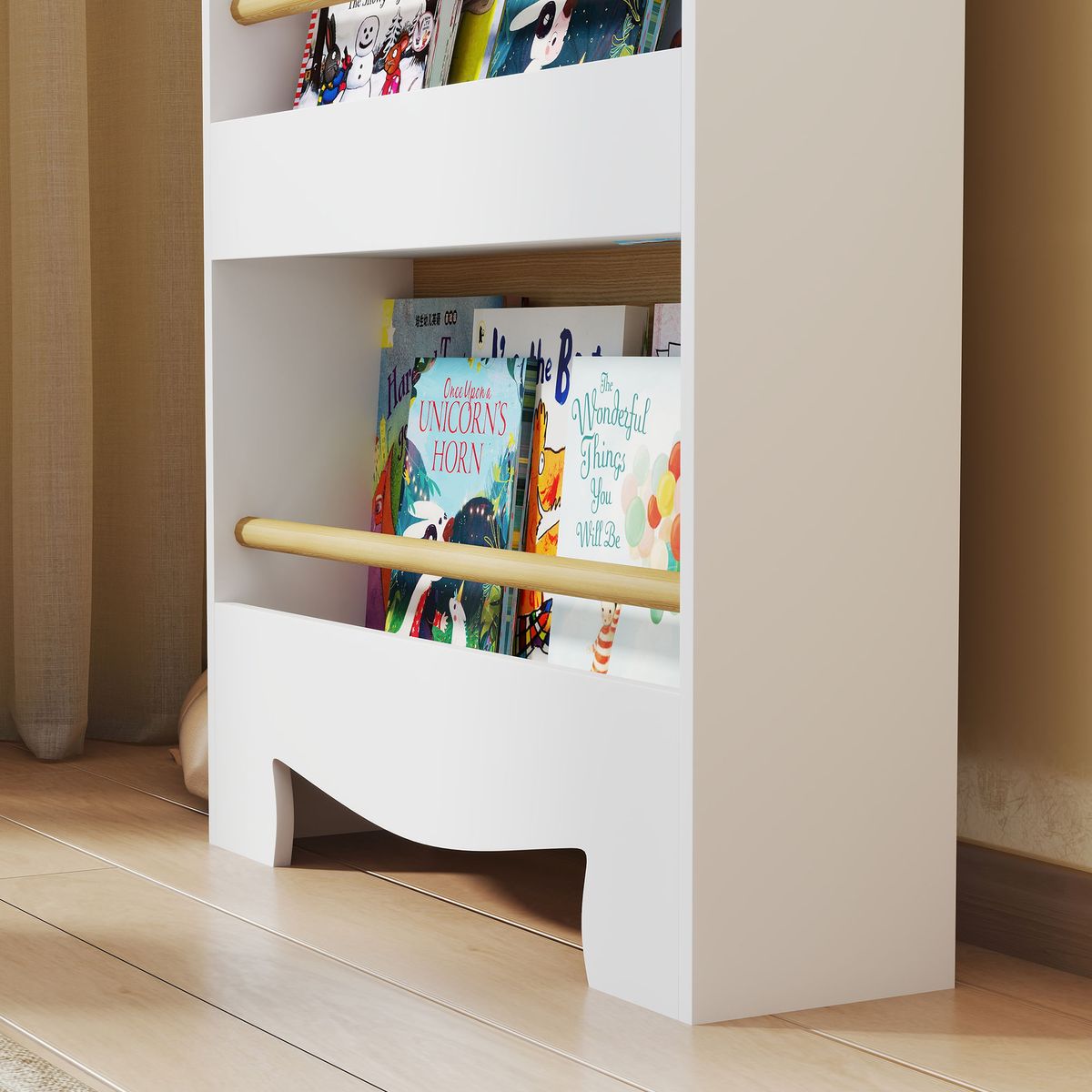 Libreria-infantil-Osito-Aiyaplay-3-niveles-blanco-natural-110x55x15-cm-detalle