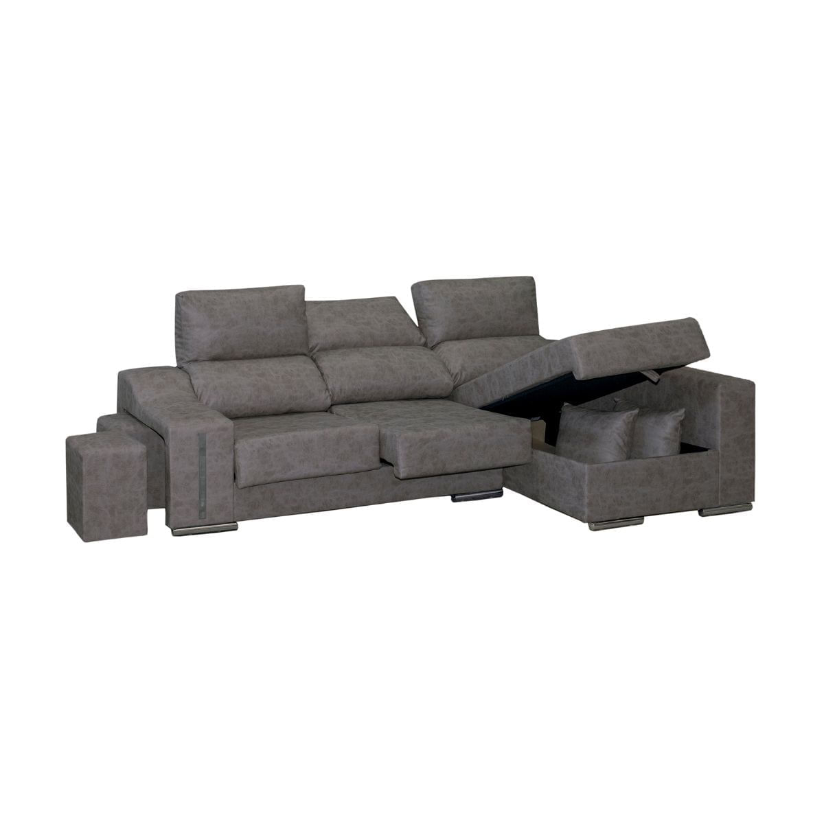 Sofa-chaiselongue-derecha-Rio-asientos-deslizantes---arcon---taburetes-gris-110x257x138-cm