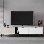 Aparador-Yelena-4-cajones---2-puertas-blanco-beige-90x180x45-cm-