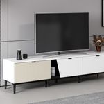Aparador-Yelena-4-cajones---2-puertas-blanco-beige-90x180x45-cm-