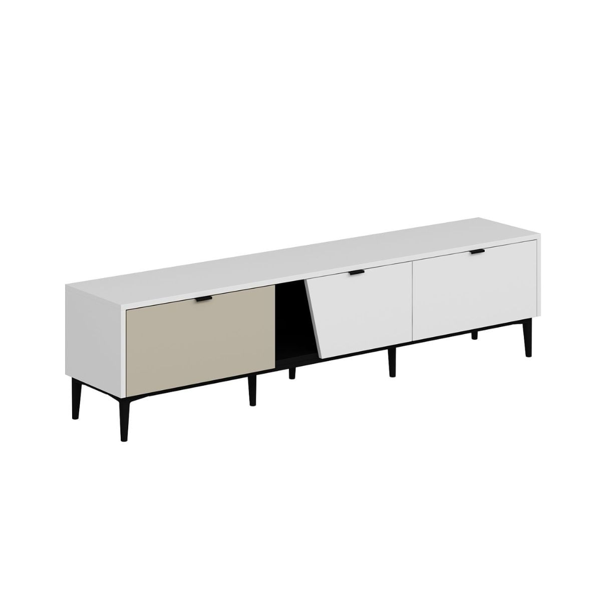 Aparador-Yelena-4-cajones---2-puertas-blanco-beige-90x180x45-cm-