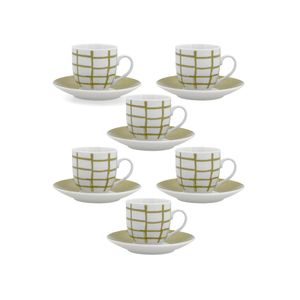 Pack de 6 tazas Kansas Quid porcelana 9 cl
