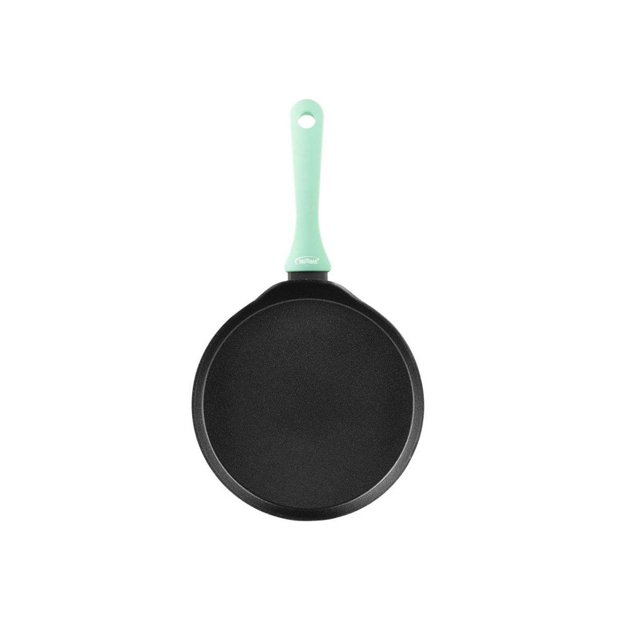 Crepera-Inoxibar-Rainbow-aluminio-forjado-verde-Ø24-cm-frontal