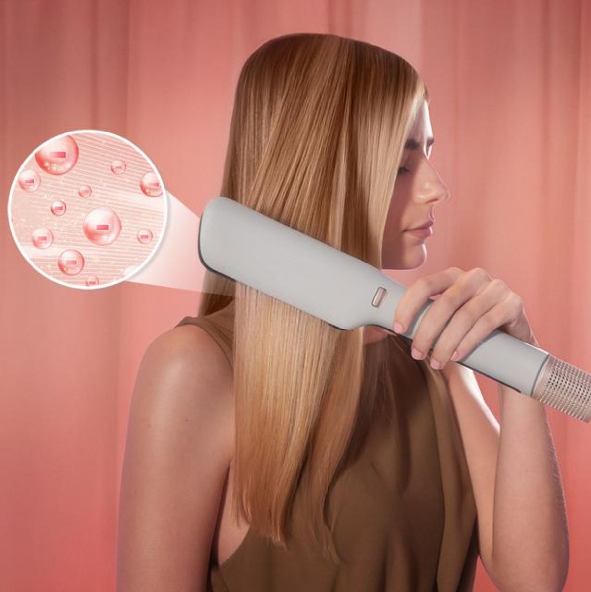 Plancha-de-pelo-Cecotec-Air-Lisse-1600W-con-aire-3-modos-dorado-