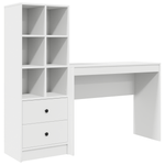 Escritorio-Monstera-6-compartimentos-abiertos---2-cajones-blanco-100x40-cm