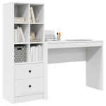 Escritorio-Monstera-6-compartimentos-abiertos---2-cajones-blanco-100x40-cm
