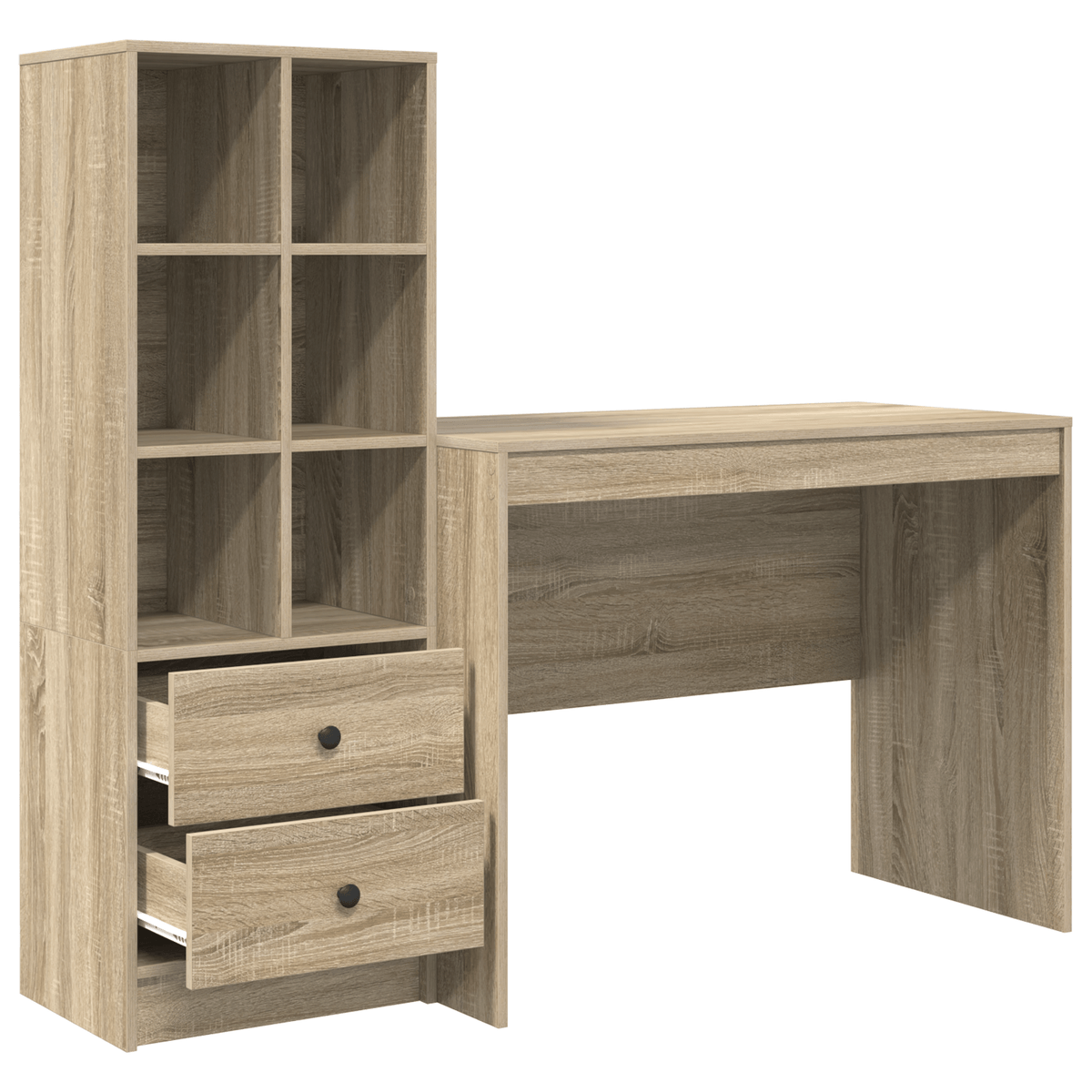Escritorio-Monstera-6-compartimentos-abiertos---2-cajones-madera-100x50-cm