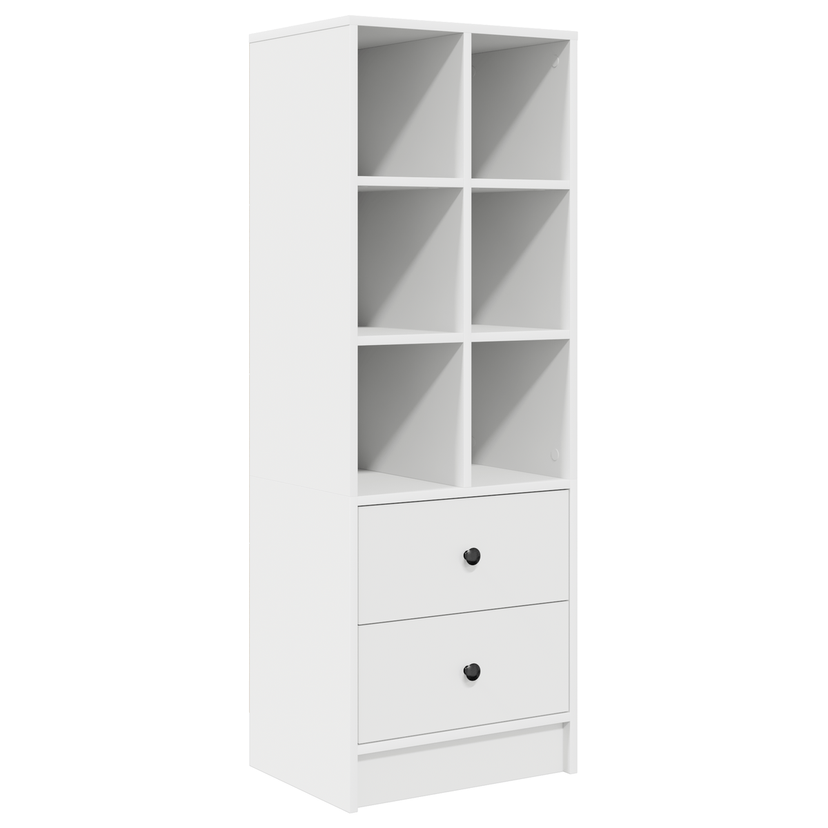 Escritorio-Monstera-6-compartimentos-abiertos---2-cajones-blanco-100x50-cm