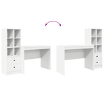 Escritorio-Monstera-6-compartimentos-abiertos---2-cajones-blanco-100x50-cm