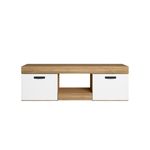 Mueble-de-TV-Argos-2-puertas---compartimento-blanco-natural-49x150x396-cm-frontal