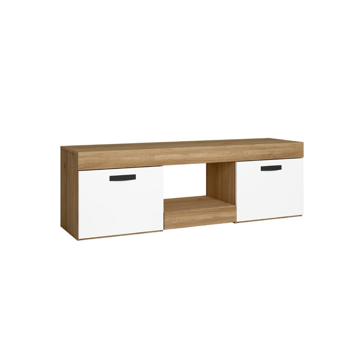 Mueble-de-TV-Argos-2-puertas---compartimento-blanco-natural-49x150x396-cm-lateral