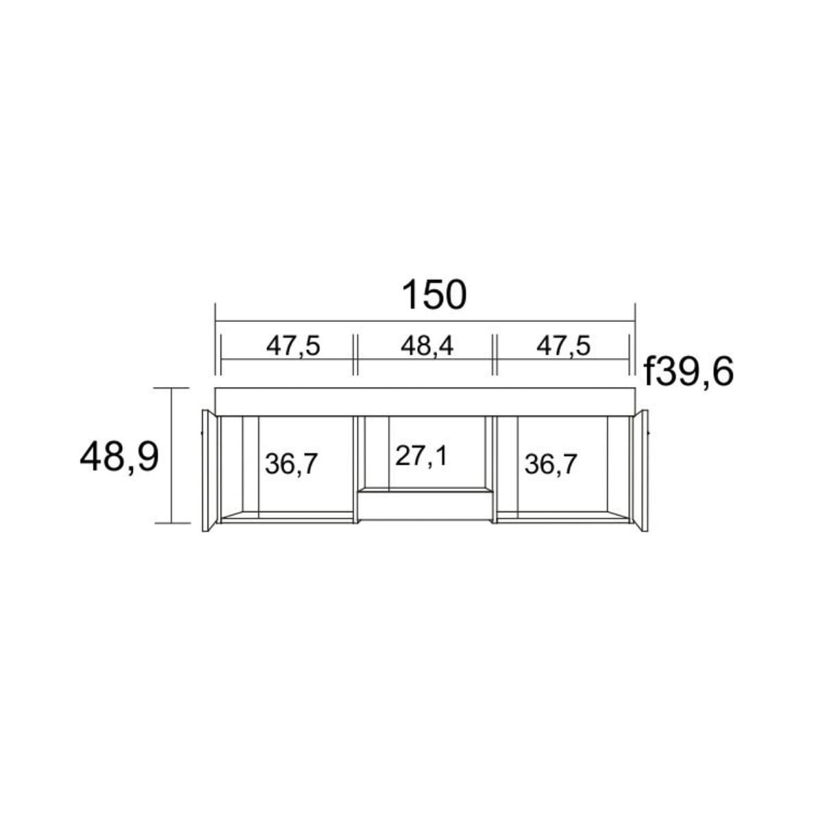 Mueble-de-TV-Argos-2-puertas---compartimento-blanco-natural-49x150x396-cm-medidas