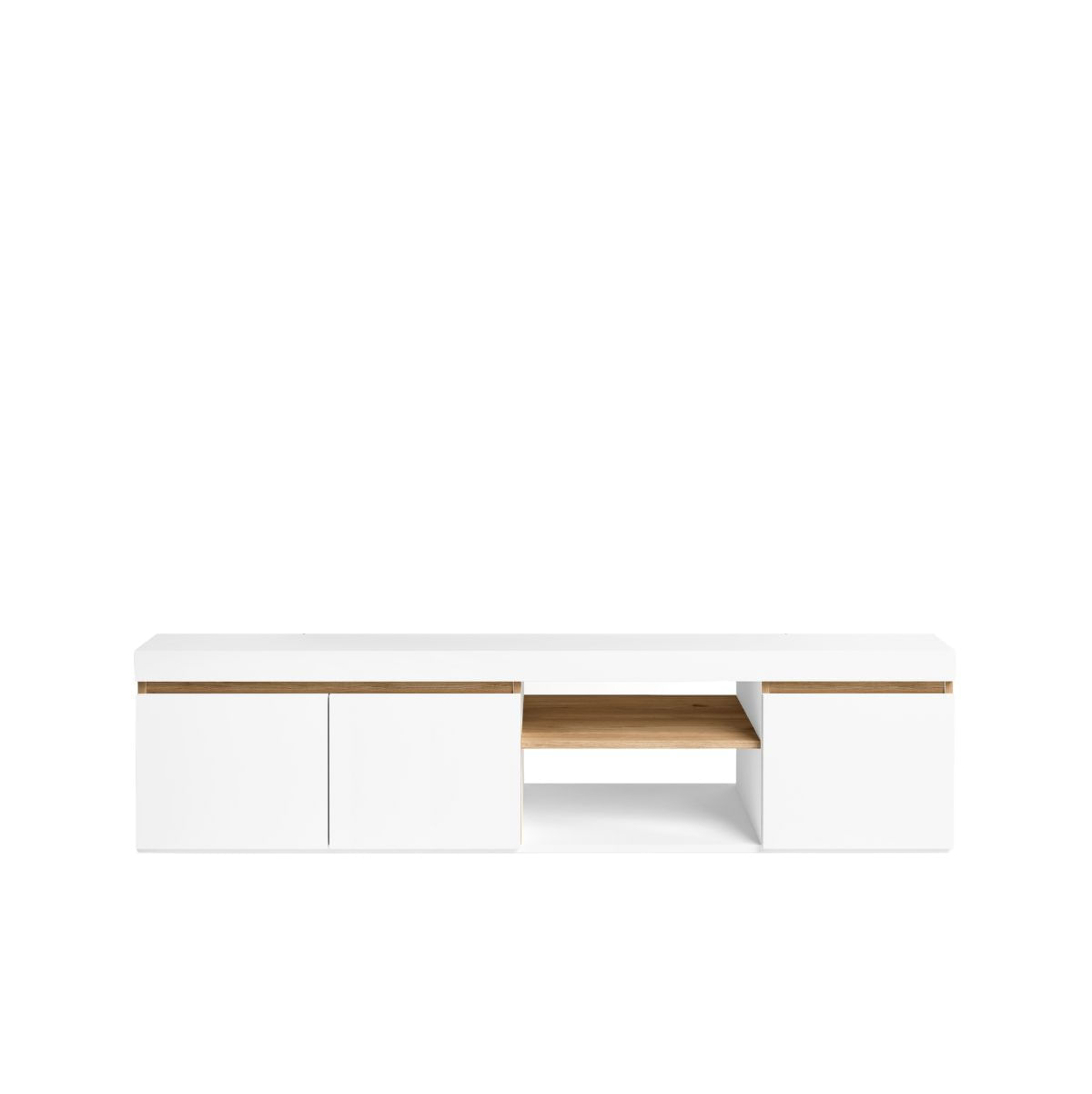 Mueble-de-TV-Elis-3-puertas---2-compartimentos-blanco-natural-405x160x396-cm-frontal