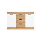 Aparador-Argos-2-3-cajones---2-puertas-blanco-mate-natural-905x140x396-cm-frontal