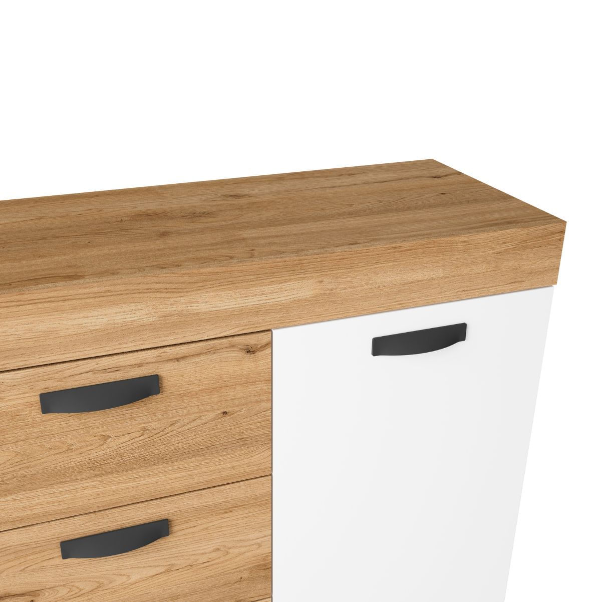 Aparador-Argos-2-3-cajones---2-puertas-blanco-mate-natural-905x140x396-cm-detalle