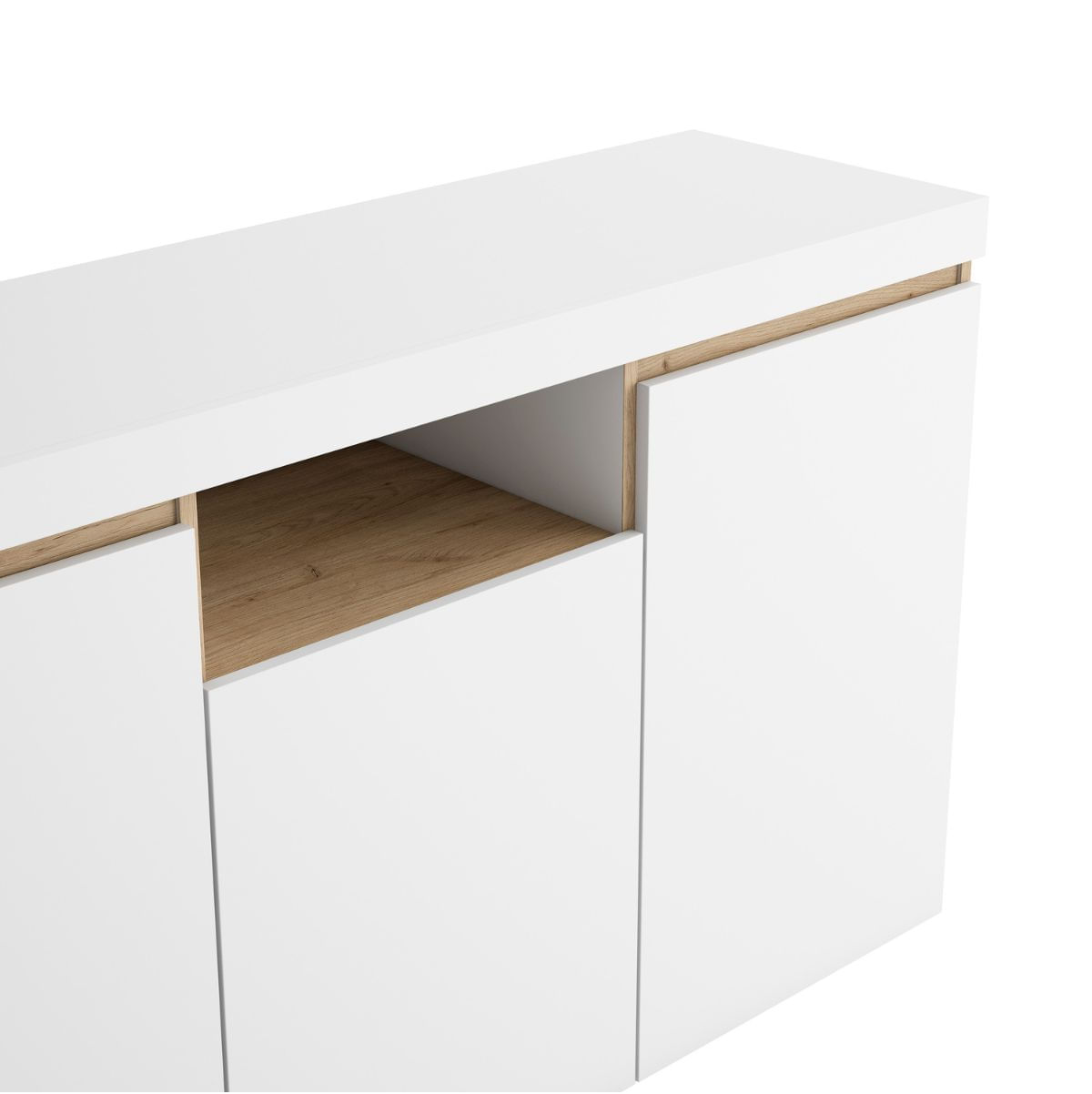 Aparador-Elis-3-puertas-1-hueco-blanco-mate-naturale-805x1401x396cm-detalle