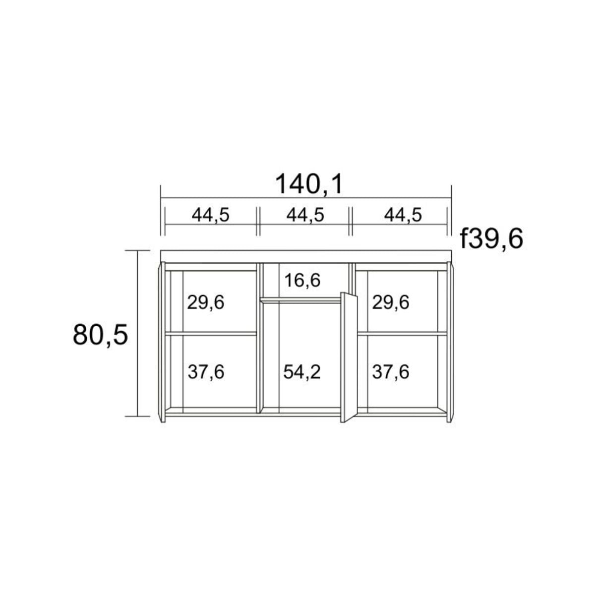Aparador-Elis-3-puertas-1-hueco-blanco-mate-naturale-805x1401x396cm-mediddas