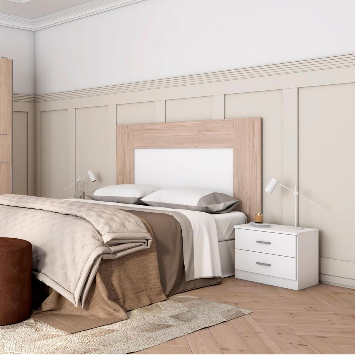 Cabecero-Luce-diseño-mural-blanco-sahara-90x1626x32-cm-ambientada