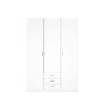 Armario-Roma-3-puertas---3-cajones-blanco-mate-2155x1489x526-cm-frontal