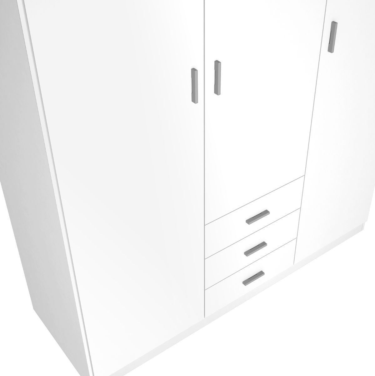 Armario-Roma-3-puertas---3-cajones-blanco-mate-2155x1489x526-cm-detalle