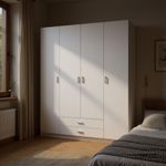 Armario-Roma-4-puertas-2-cajones-blanco-mate-2155x198x51-cm-ambientada-lateral