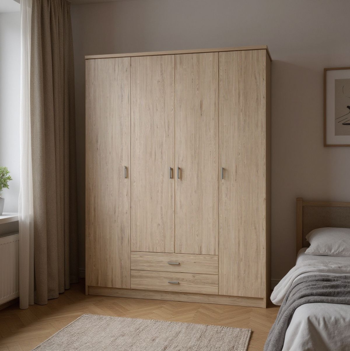 Armario-Roma-4-puertas---2-cajones-sahara-2155x198x526-cm-ambientada-frontal