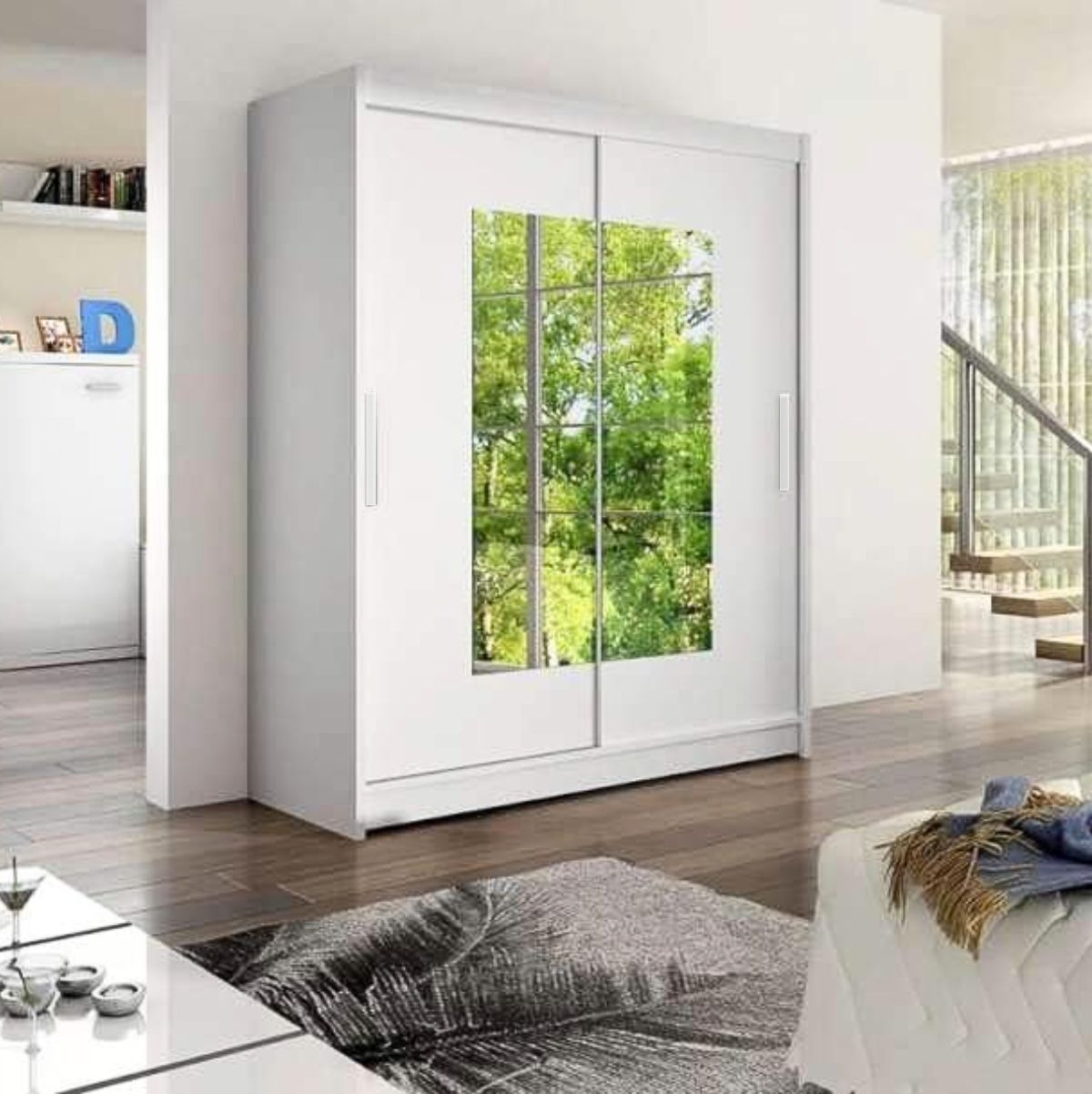 Armario-Sava-con-espejo-puertas-correderas-blanco-201x182-cm