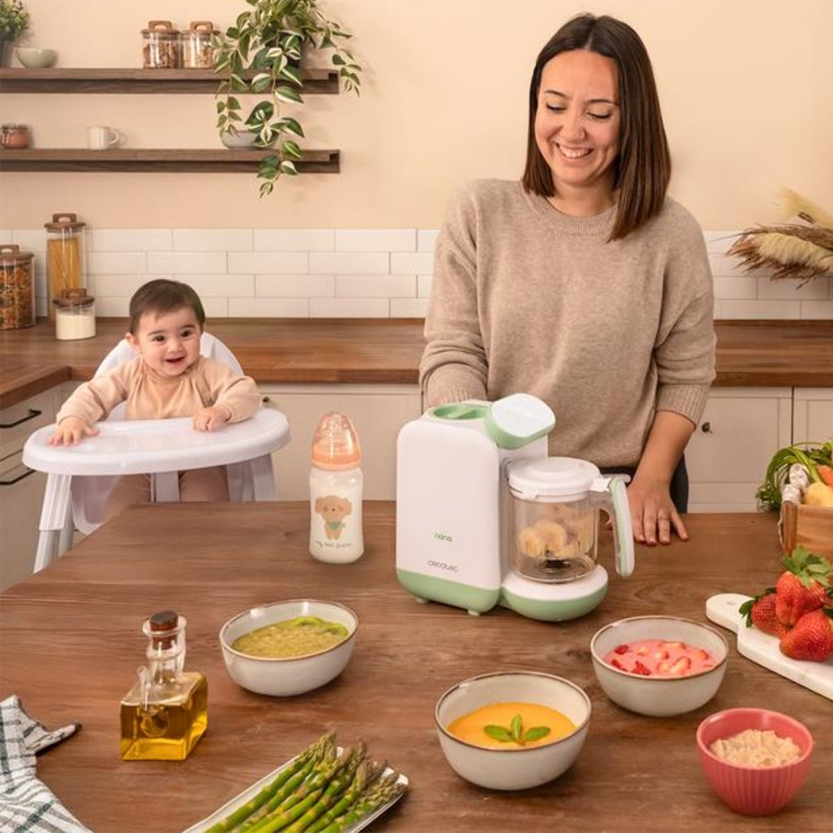 Robot-de-cocina-infantil-Cecotec-Nana-BabyCare-FoodProcessor-4-en-1-blanco