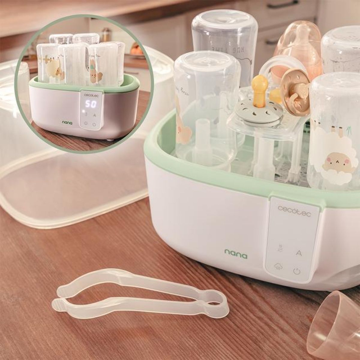 Esterilizador-de-biberones-Cecotec-Nana-BabyCare-DigitalSterilizer-3-en-1-blanco