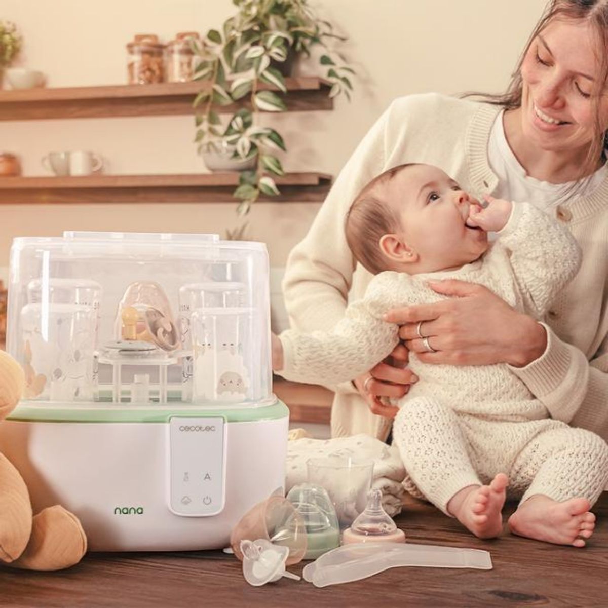 Esterilizador-de-biberones-Cecotec-Nana-BabyCare-DigitalSterilizer-3-en-1-blanco