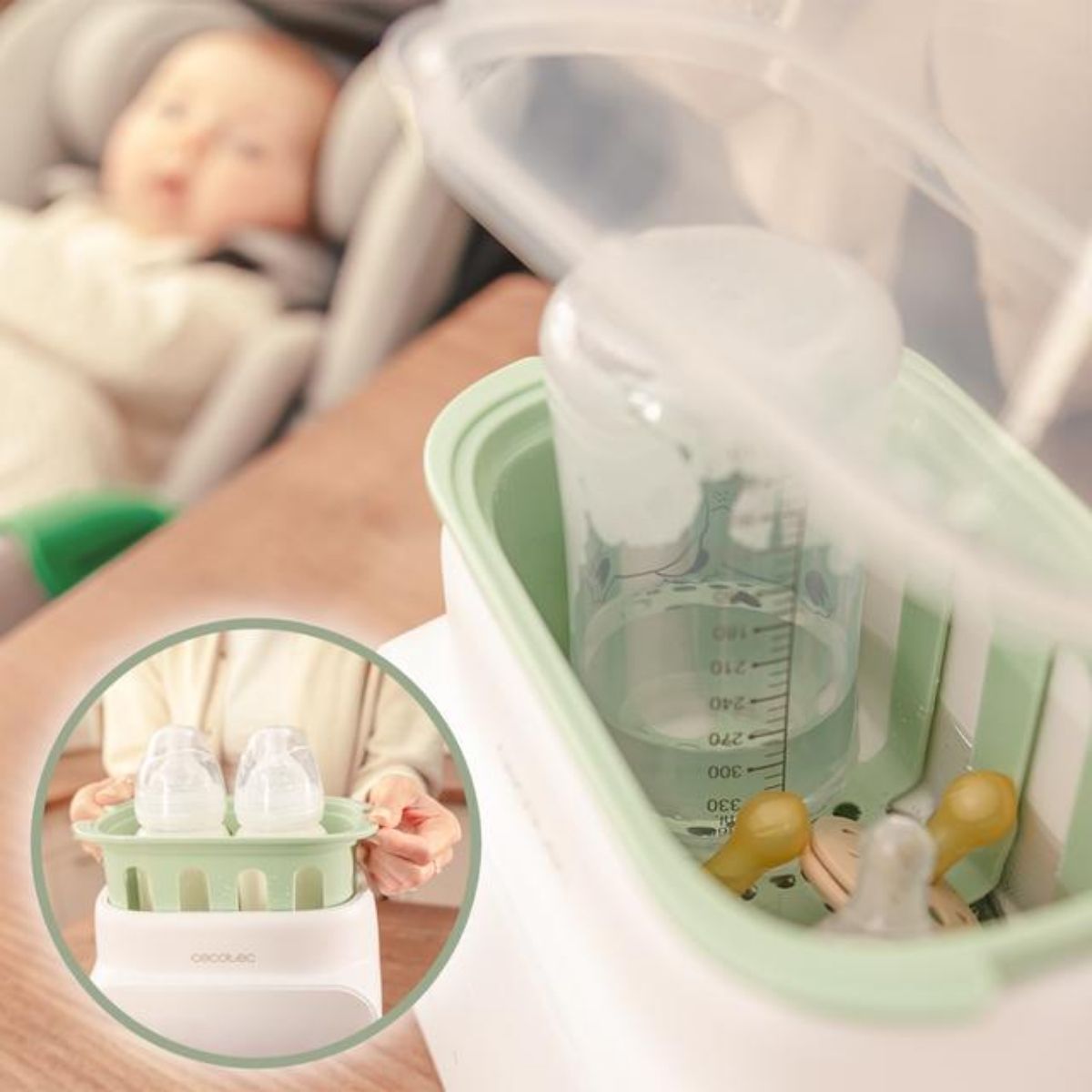 Calientabiberones-Cecotec-Nana-BabyCare-Double-BottleWarmer-esterilizador-4-modos-blanco-