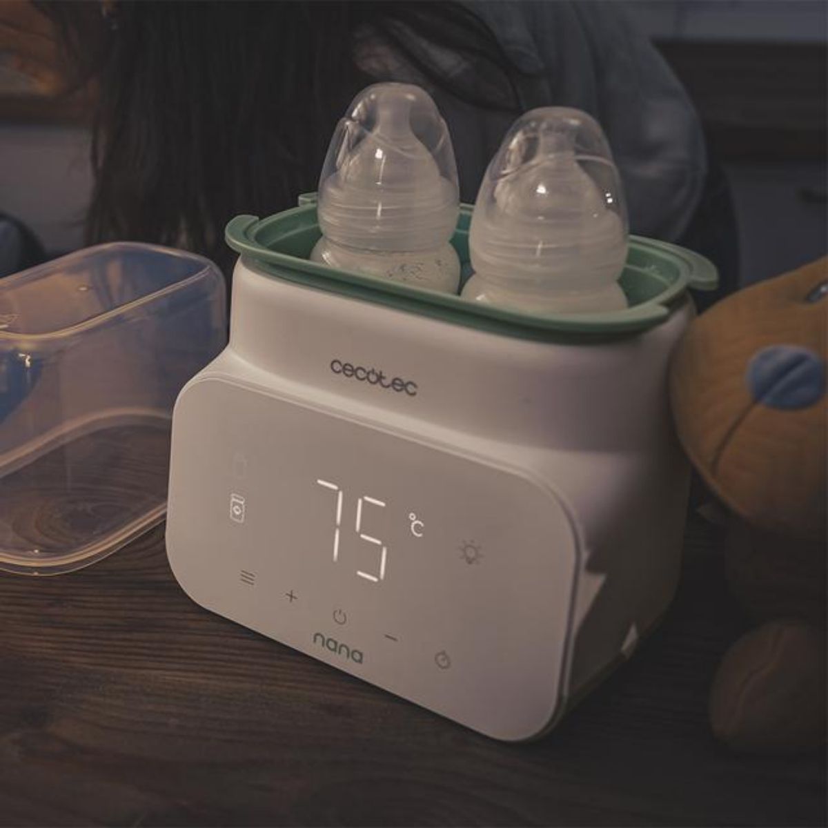 Calientabiberones-Cecotec-Nana-BabyCare-Double-BottleWarmer-esterilizador-4-modos-blanco-