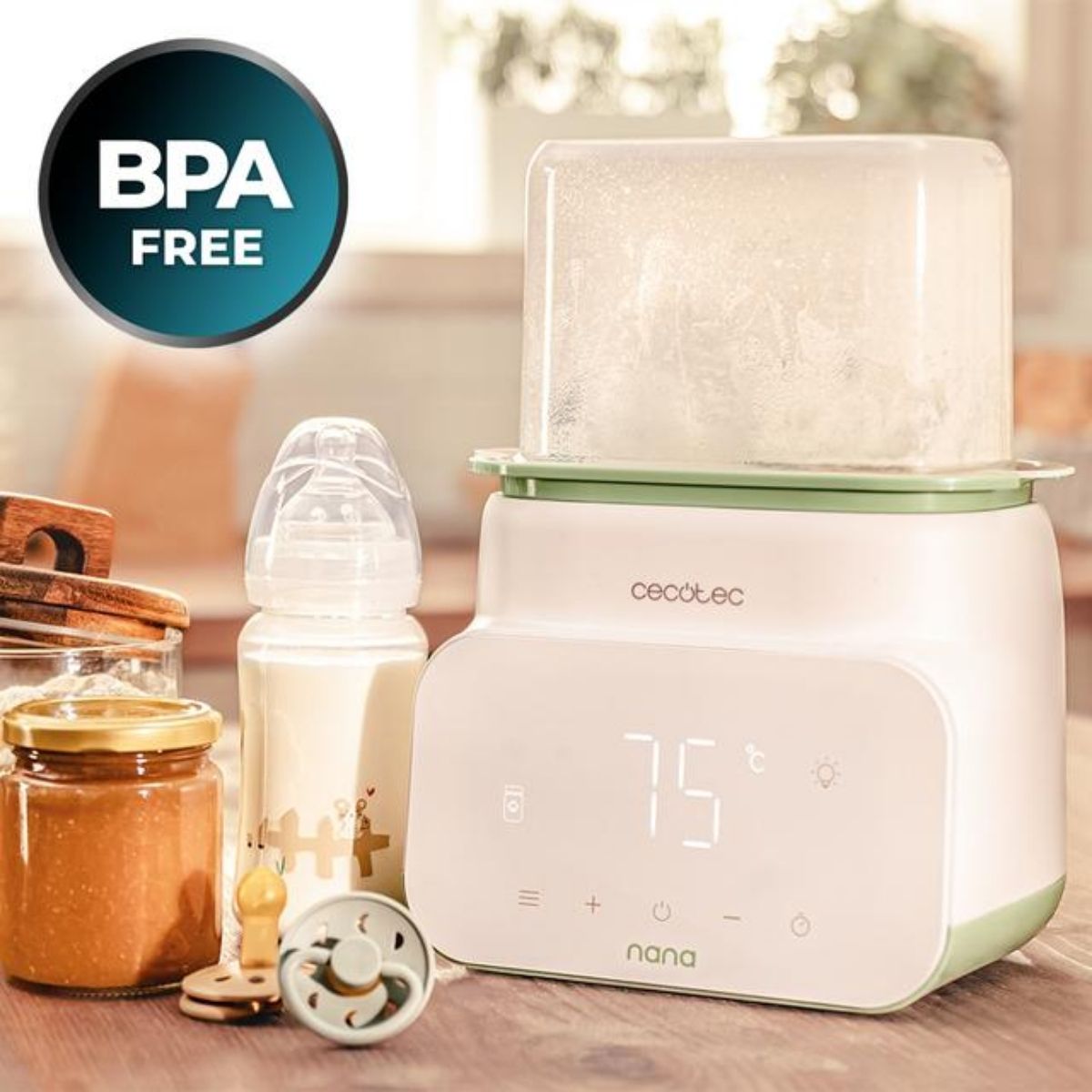 Calientabiberones-Cecotec-Nana-BabyCare-Double-BottleWarmer-esterilizador-4-modos-blanco-